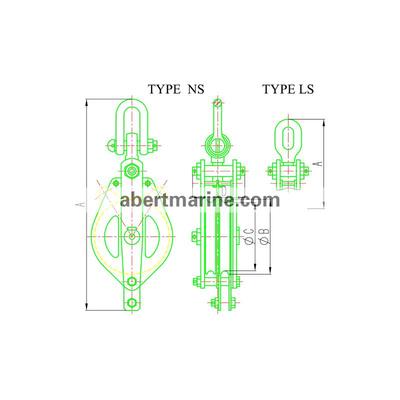 Q系列双轮船用钢索滑车