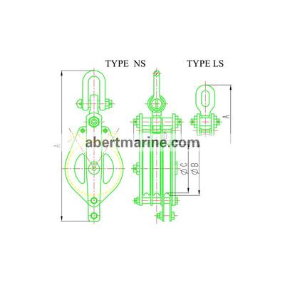 Q系列三轮船用钢索滑车