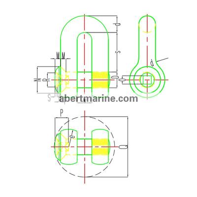 BS3032弓形卸扣（螺纹销抓斗卸扣）
