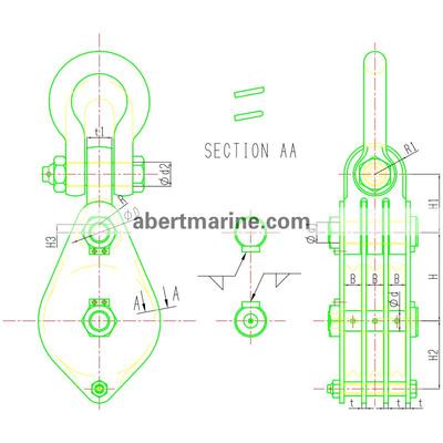 3A型JIS F 3421船用载货滑车