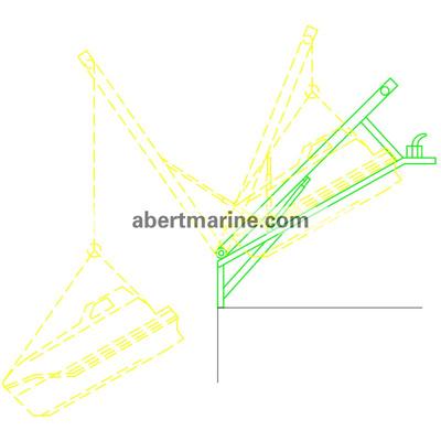 抛投式救生艇吊艇架