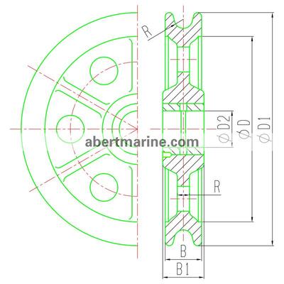 AH型CB 153-1995 钢索滑轮