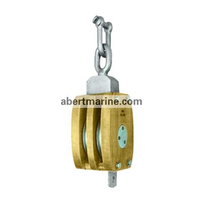 Type W2BH & W2BS型JIS F3426船用钢带木制双滑轮滑车