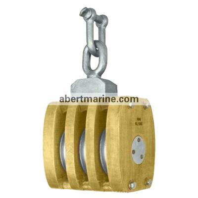 W3AL & W3AS型JIS F3426船用钢带木制三滑轮滑车