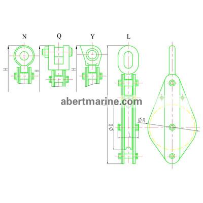 ZHC系列单滑轮船用钢丝滑轮