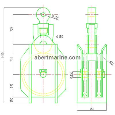 120T开式开口滑车