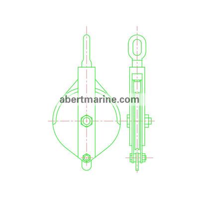 HB-312单滑轮带绳扣导向滑车