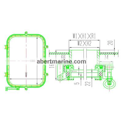 A60级防火开式矩形窗