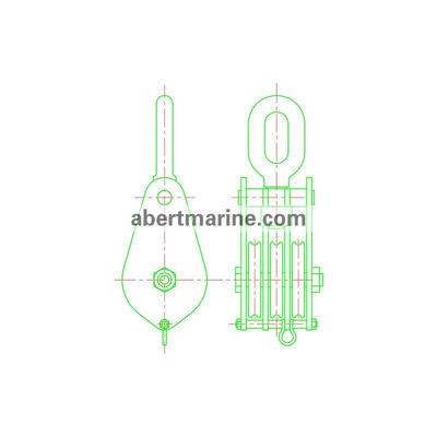 HB-332三滑轮带绳扣导向滑车