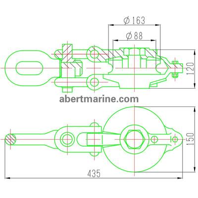 HC系列单轮长链环（L型）船用开口导向滑车