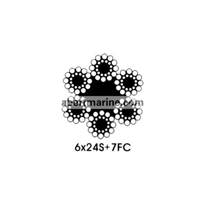 6×24S+7FC,6×24W+7FC线接触钢丝绳(光面和镀锌)