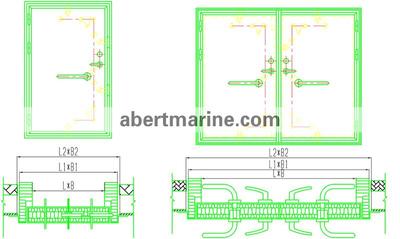 (舱室A型)A60风雨密气密门（单、双）
