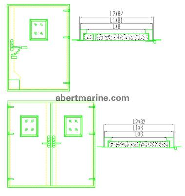 (舱室B型)A60风雨密气密门（单、双）