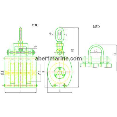 Type M3C,M3G & M3D GB/T 14361 船用纤维索滑车